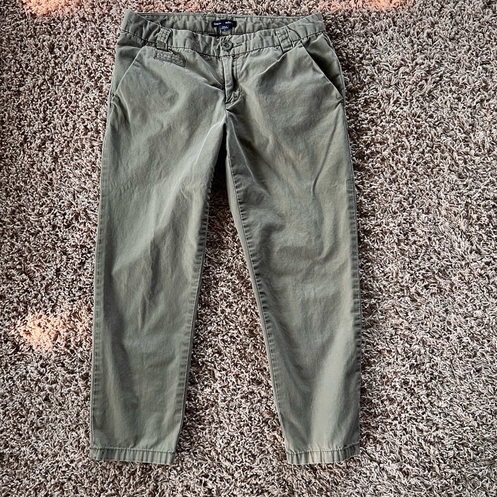 Gap Aubrey pear cactus low rise cropped pants size 6
